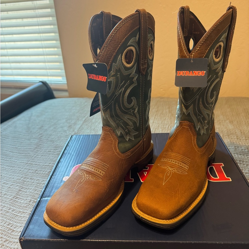 Durango Men's Cowboy Boots - Brown and Green